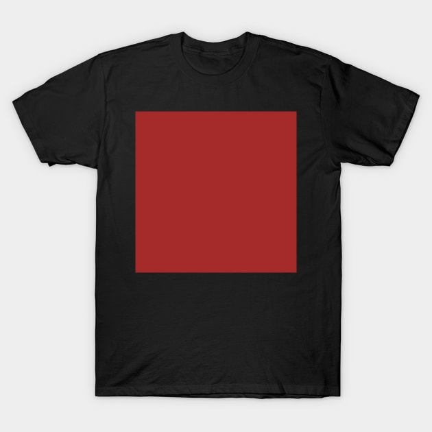 Auburn Solid Color Block in One Single Plain Colour T-Shirt by tiokvadrat